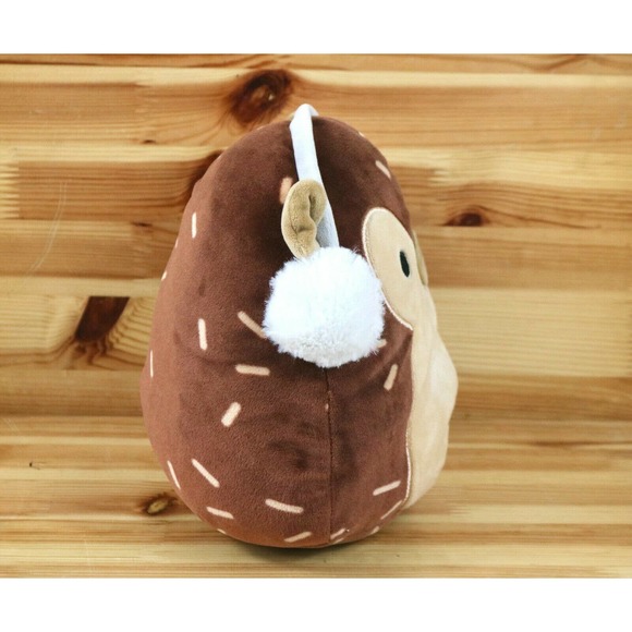 KELLYTOY SQUISHMALLOW Hedgehog W/earmuff 8" RARE Plush Animal - Picture 2 of 5